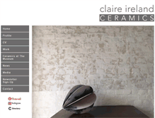 Tablet Screenshot of claireirelandceramics.com